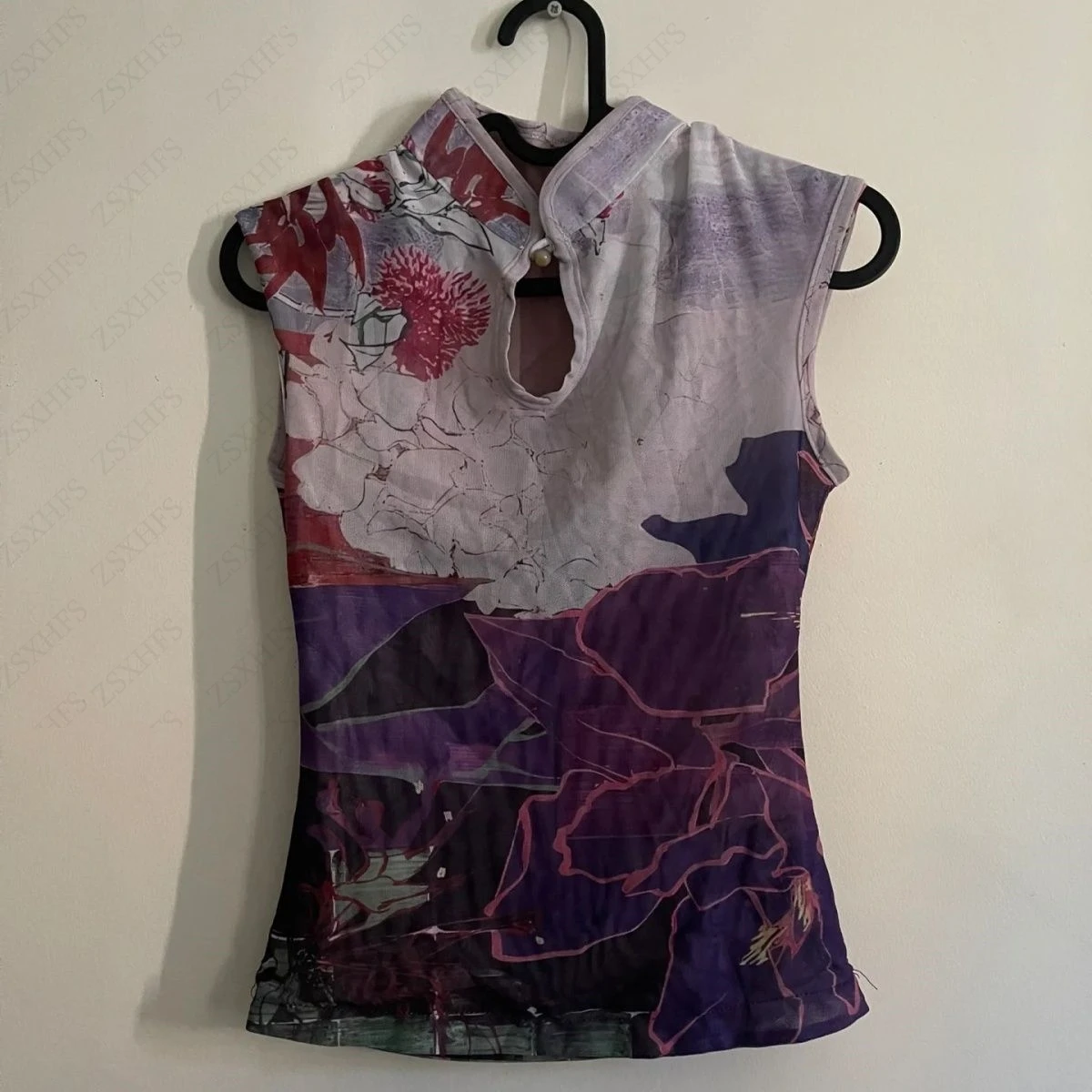 2025 New Chinese Style Qipao Shirt Women Jacquard Shirt Elegant Hanfu Tank Improved Tang Clothes Tradition Collar Satin Vest