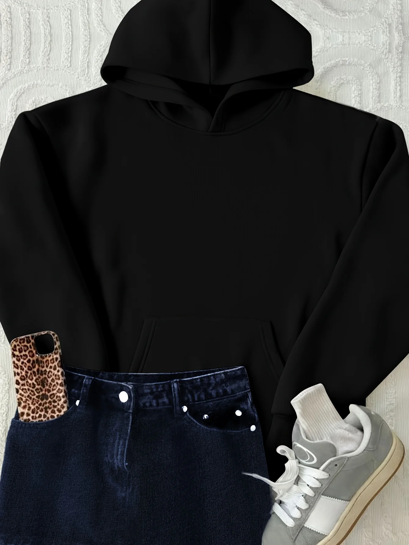 Women'S Stylish Hooded Sweatshirt with Motorcycle Print Fashionable and Versatile Casual and Dry-Cleanable