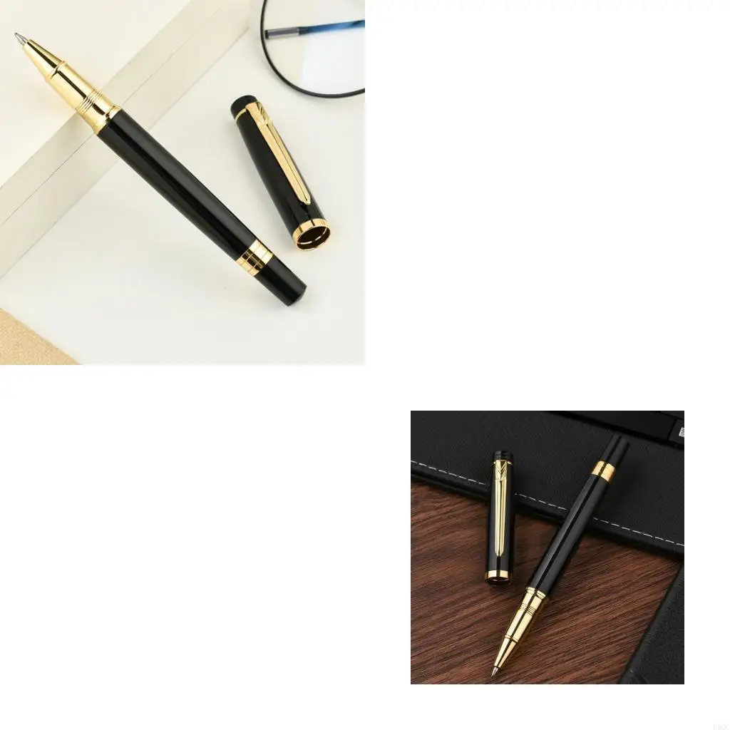 

Elegant Metal Gel Inks Pen Smooth Writing Comfort Grips Professional Office Gift D5QC