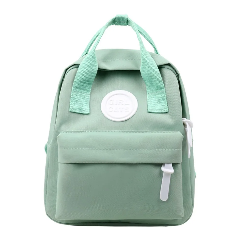 

Solid Color Children Backpack Oxford Cloth Anti-theft Student School Bag Large Capacity Handbag Canvas Rucksack Boys Girls Gift