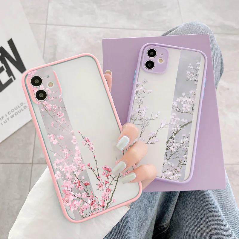 Vintage Rose Flower Phone Case for iPhone 16 Promax 7 8 Plus SE2 X XR XS MAX 12 13 11 14 15 Pro Max Back Shockproof Cover Fundas