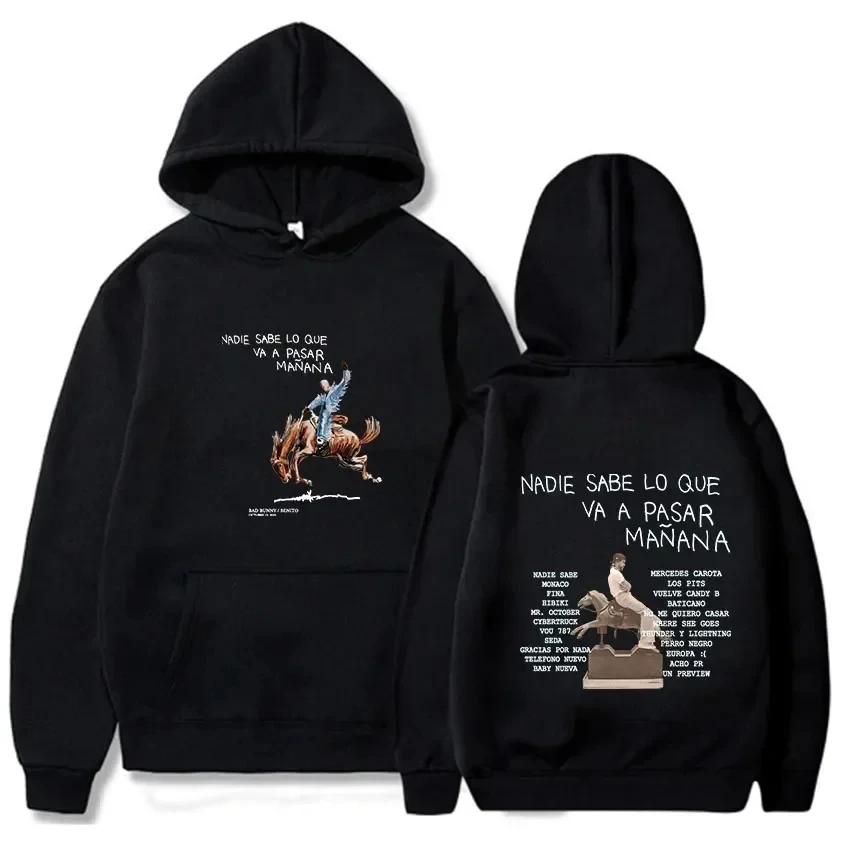 

Bad Bunny New Album Nadie Sabe Lo Que Va Pasar Manana Hot Sale Warm Men Sweatshirts High Quality Cartoon Anime Casual Pullovers