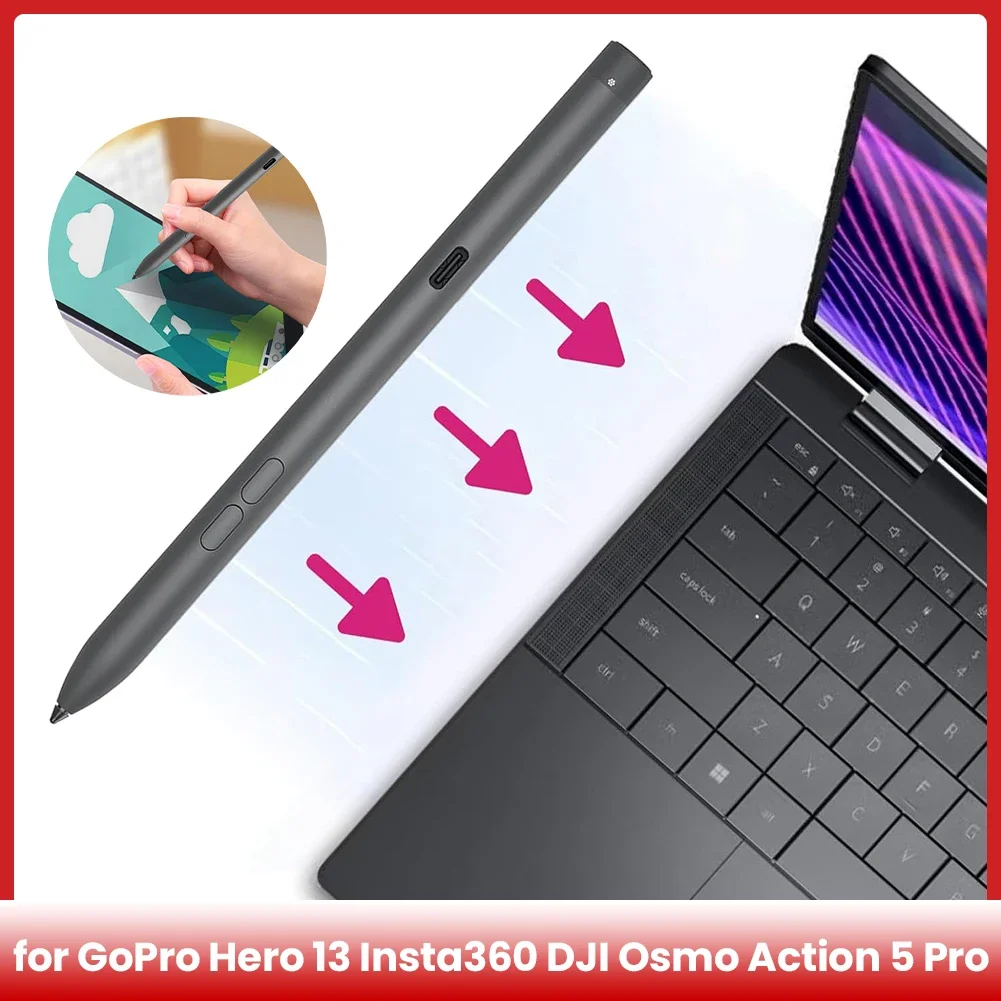PN7522W قلم نشط قابل لإعادة الشحن قلم 4096 مستوى حساسية الضغط شاشة تعمل باللمس قلم لـ Dell Latitude 5310 2 في 1