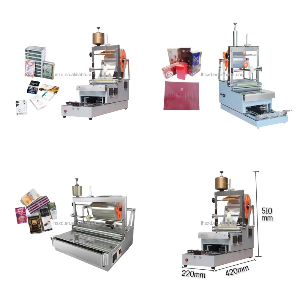 

Semi Automatic Stretch Film Wrap Machine for Small Spice Box Cellophane Packaging Mini Box Wrapping and Packing Machine for