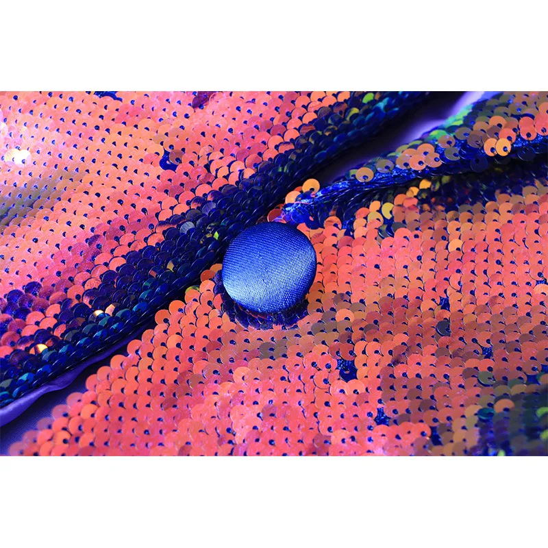 クールなヘビーシークインブラウス、ジャケットカラー、INS風、ワンボタンアウターウェア、春用ポリエステル生地、折りたたみ加工