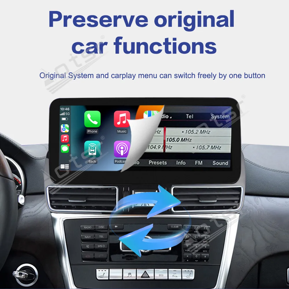 12.3 بوصة أندرويد 14 لينكس مرسيدس ML W166 GL X166 2012-2015 نظام تحديد المواقع والملاحة Carplay راديو السيارة HD شاشة تعمل باللمس ستيريو السيارات #3