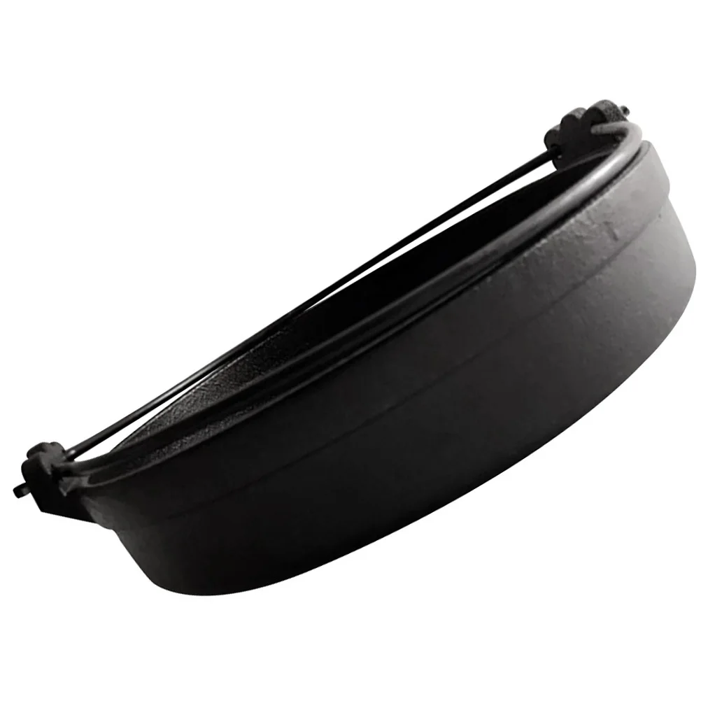 

Cast Iron Sukiyaki Pot Double Handled Non-Slip Anti-Scald Round Cooking Pan For Stove Grill Outdoor Camping Kitchen
