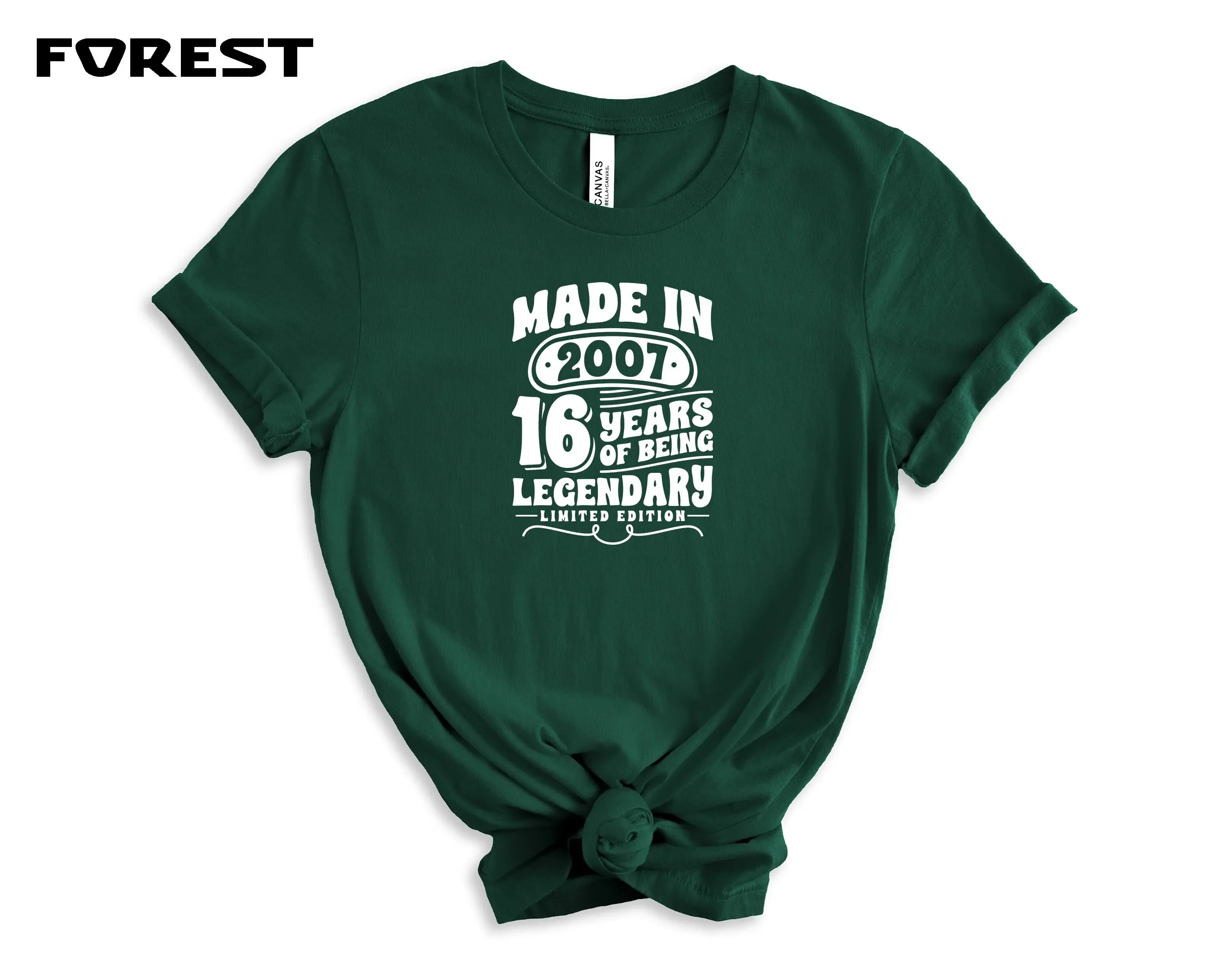 Made In 2007 T Shirt 16Th Birthday Gift Customize Year Present Sweat Personalized Vintage Born Aged Perfectly