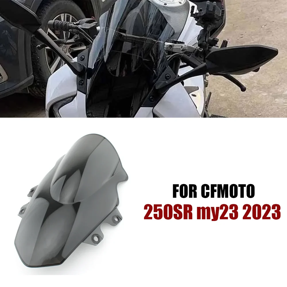 

Motorcycle Front Windshield WindScreen Fairing Wind Deflector For CFMOTO 250SR 300SR MY23 2023