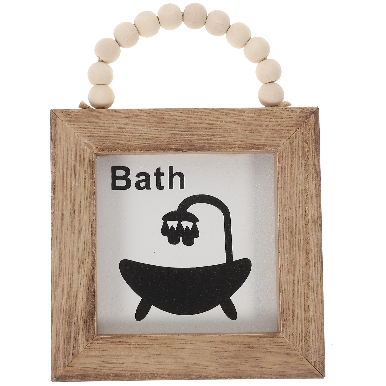 

Rustic Bathroom Sign Wall Hanging Decorative Doorplate Universal Home Signs Wooden Pendant Indoor Wall Decor Shower Ornament