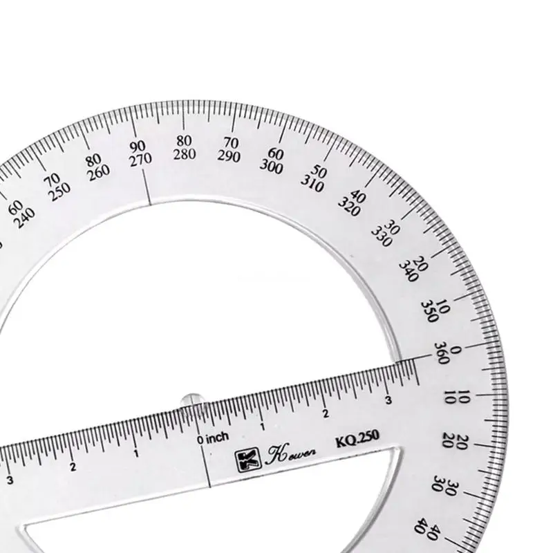 25cm Circle Protractor Math Protractor 360 Degree Measuring Tool for School Dropship