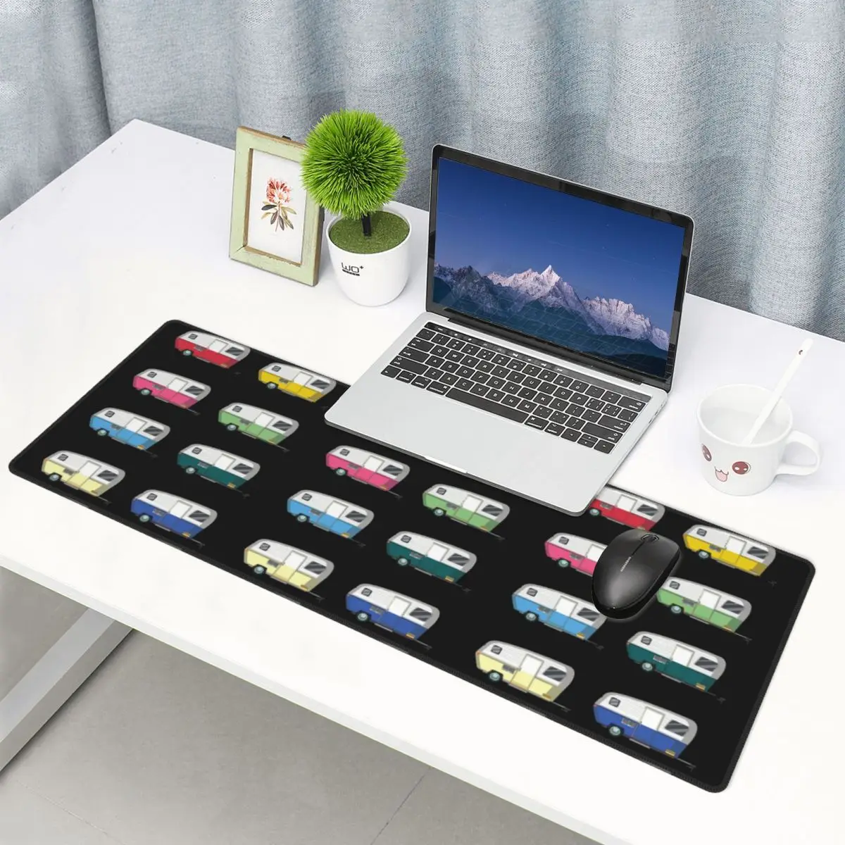 Large Mouse Pad Colourful Vintage Eriba Puck Caravan Daisy Gamer PC Laptop Mats Keyboard Carpet Computer Gaming Office Desk Mat