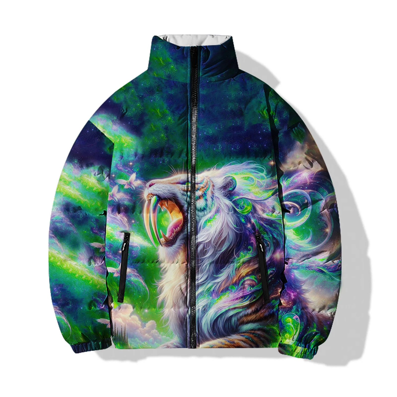 Wolf Nieuw In Donsjassen Cool Heren Koude Jassen Warmte Tijger Heren Winterjas 3d Print Fatsoenlijk Dier Duurzame Parka \'S Man Man Man