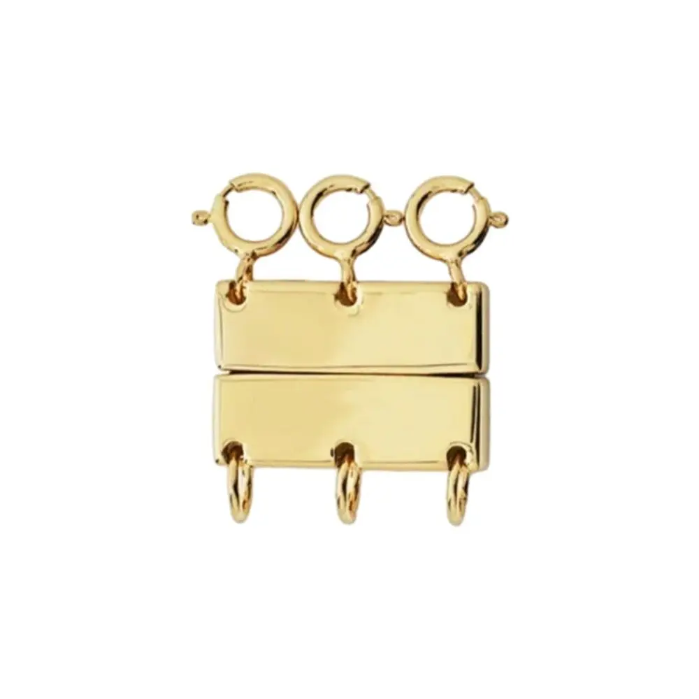 Cierres de múltiples hebras, conector de collar de múltiples capas para pulsera en capas, cierre de collar en capas de Color dorado, joyería DIY