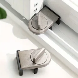 Aluminum Alloy Sliding Window Safety Lock Adjustable Anti-Theft Lock Door Stopper Child Security Lock for Home and Office