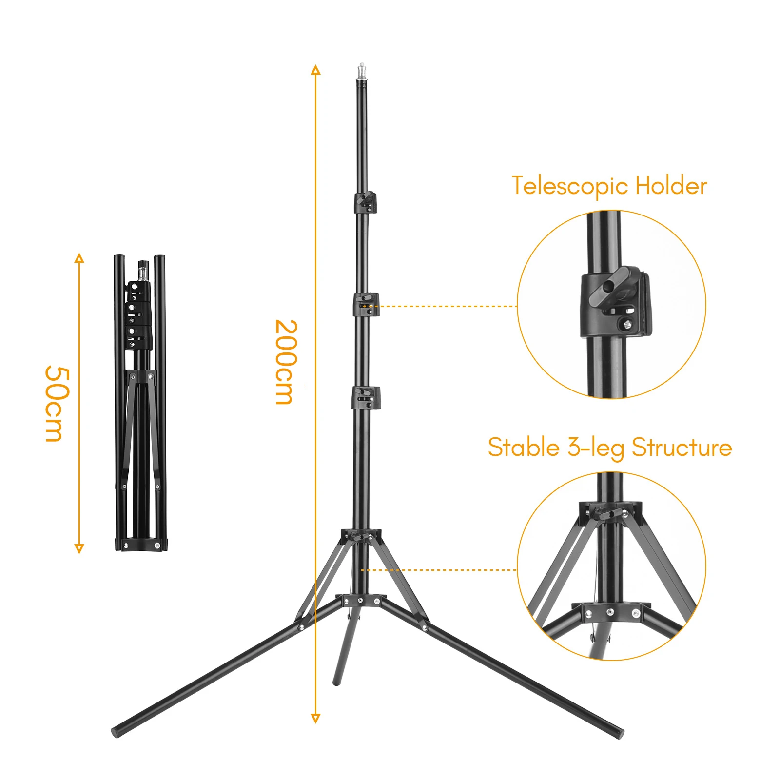 Flexible 4-Arms/Dual-arm LED Video Light Photography Fill Light 3200K-5600K with Metal Light Stand for Makeup Live Streaming