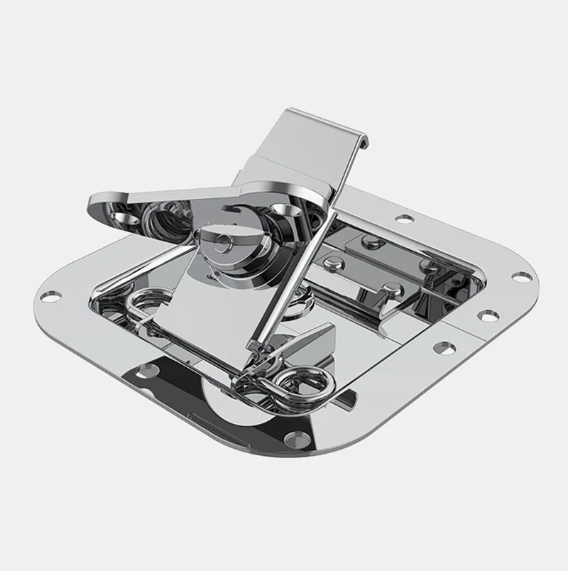 2Pcs Steel Case Butterfly Twist Latch Recessed Spring Loaded For Road Flight Audio Tool Box