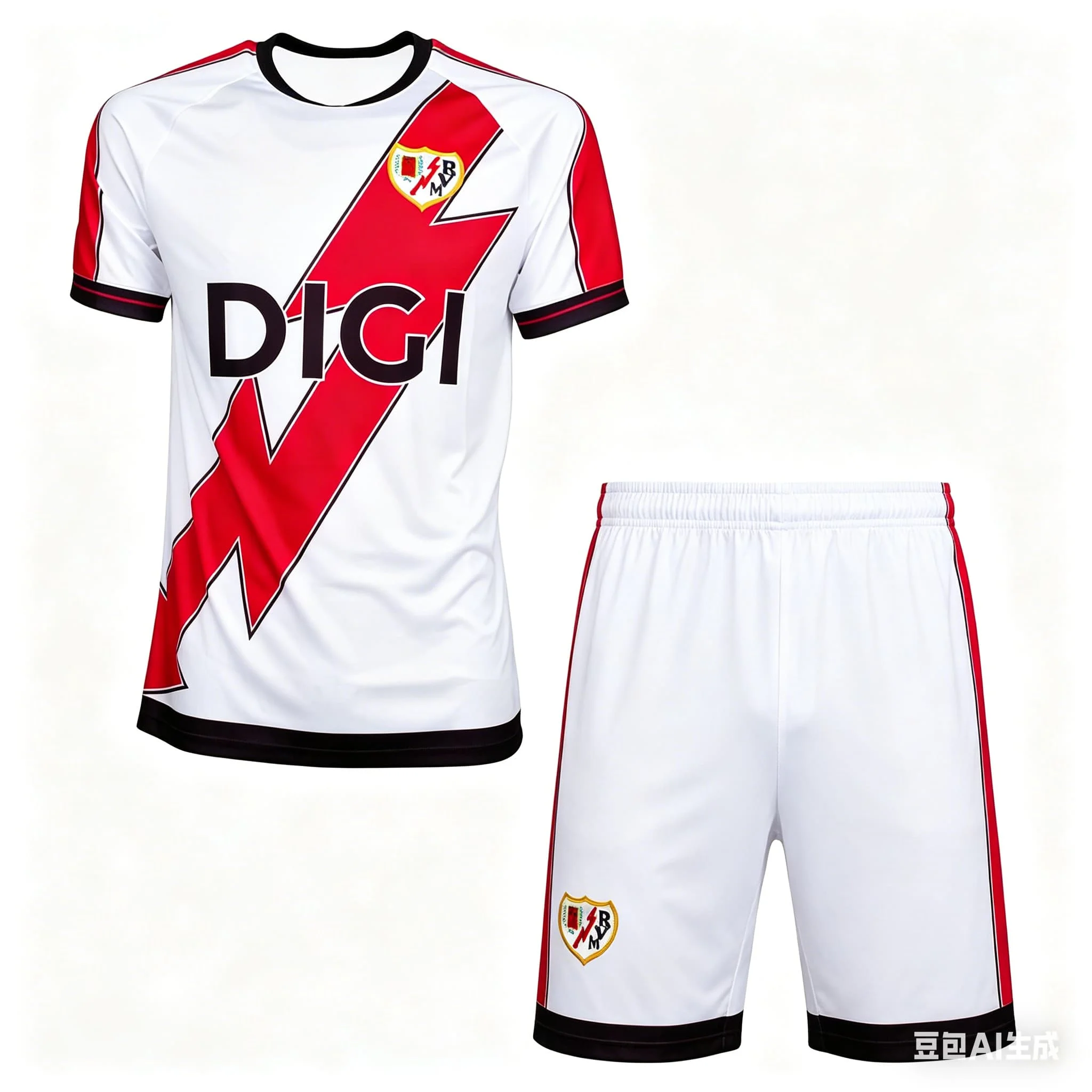 

2026 New Rayo Vallecano Home Shirt Kids Adults T-Shirt Set Y2K Street Style Quick Dry Training Fitness Top Casual Sportswear