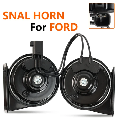 Par de cuernos de caracol de doble tono, 12V, 120db, para Ford Fiesta Focus Fusion Mondeo Crown Victoria Mustang EcoSport Espace Explorer Edge