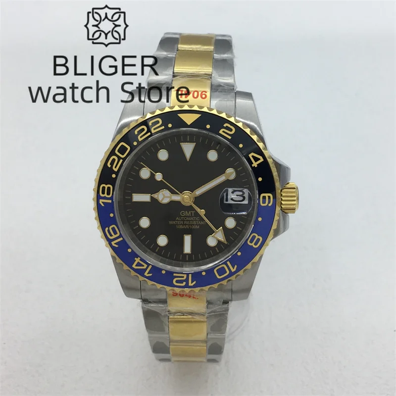 Часы BLIGER мужские с автоматическим механизмом, 40 мм