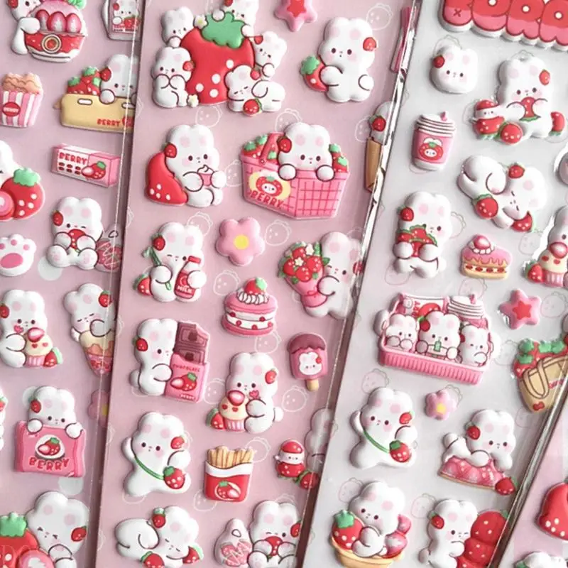 D08B Puffier Sticker for Kids 3D Design Sticker for Boys Girls, Reusable Tiny Sticker