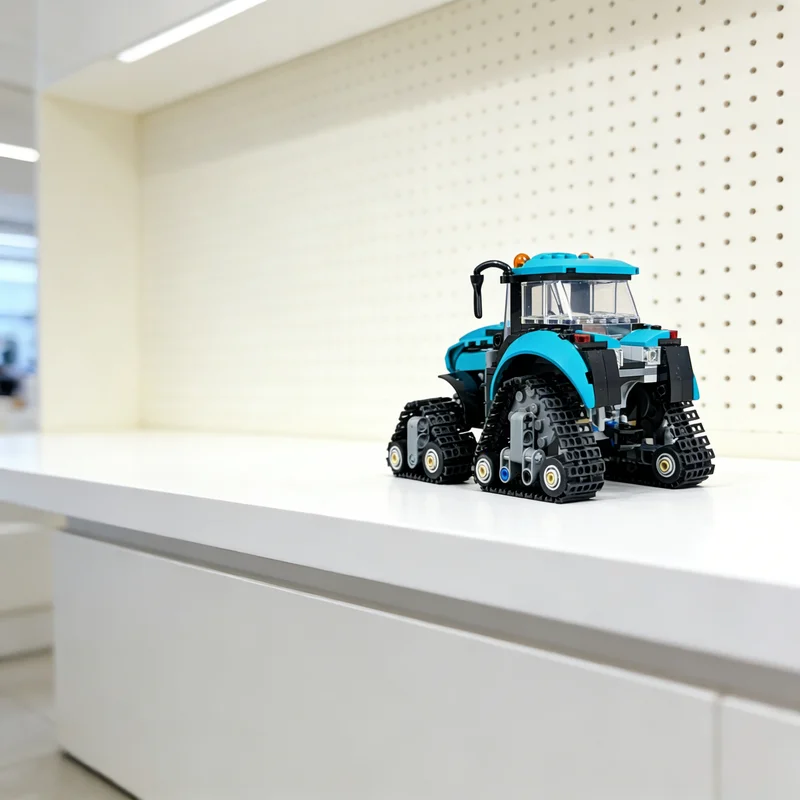 

382pcs MOC Tracked Town Model Building Blocks DIY Gift Creative Collectible Display Decor Premium Adult Kids Desk Home Toy Idea