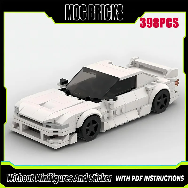 Moc compatibel automodel S14 sportwagenmodel technologie modulaire bouwsteen cadeau Kerst kinderspeelgoed DIY set montage