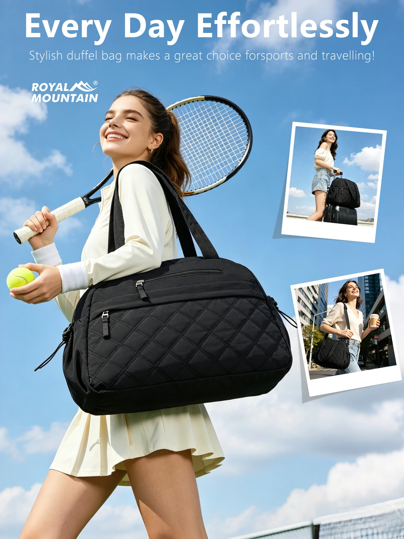 30L Reisetasche in Handgepäckgröße, Sporttasche, Sportnutzung, separates Nassfach, weiches Material mit Schultergurt – Detail 1