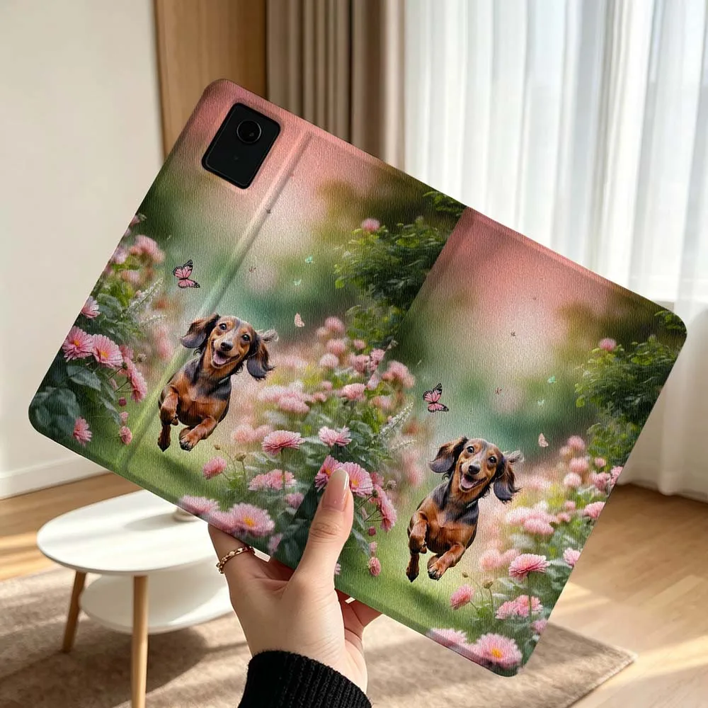 Dachshund Puppy Garden Soft For Lenovo Xiaoxin Pad Pro Tab P12 P11 11 13 11.2 inch K11 Plus Pen Tray Tablet Case