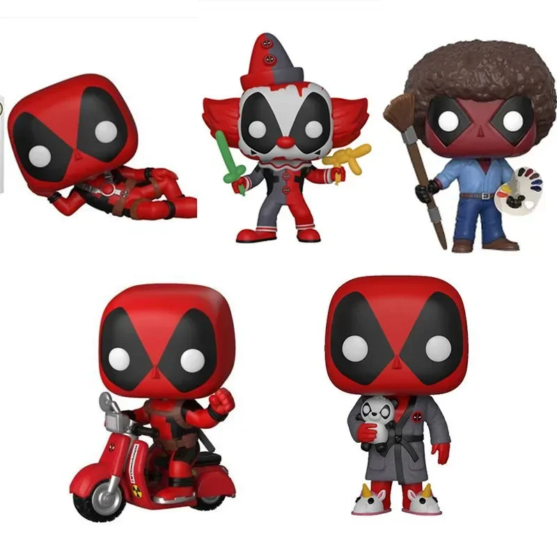 

Фигурки героев мультфильма Bandai Funko POP из аниме Marvel Дэдпул, ПВХ фигурки, аниме, детские игрушки