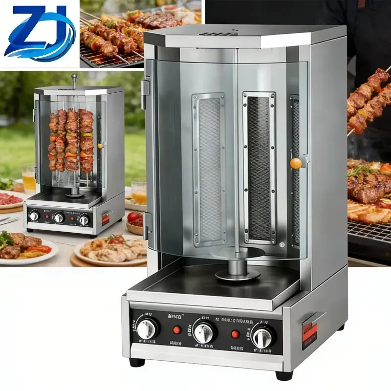 Smart Small Kebab Machine with Independent Temperature Control and Energy Saving for Snack Bars and Kiosks