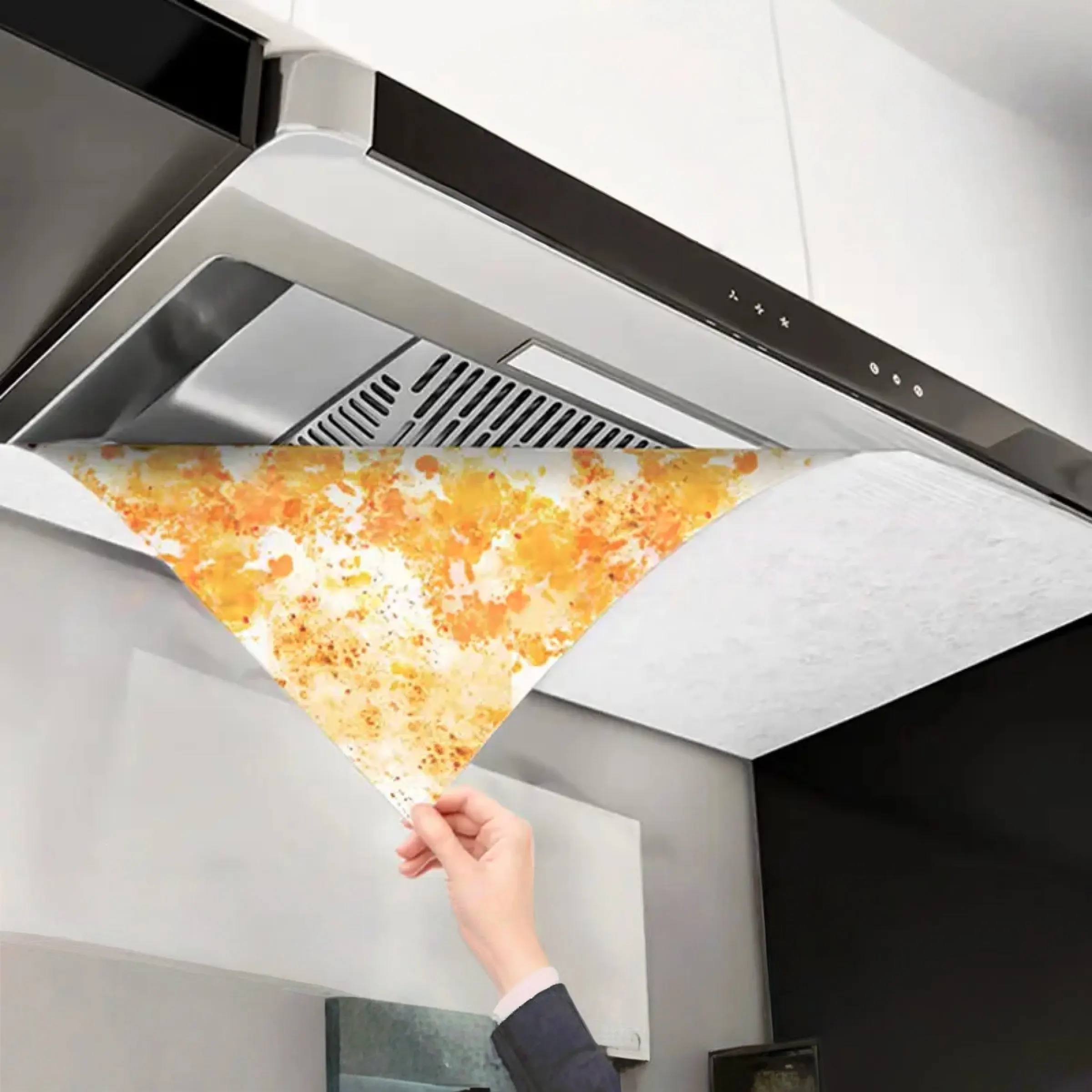 Disposable Self Adhesive Oil Filter Universal Kitchen Range Hood Exhaust Fan Replacement No Need to Clean