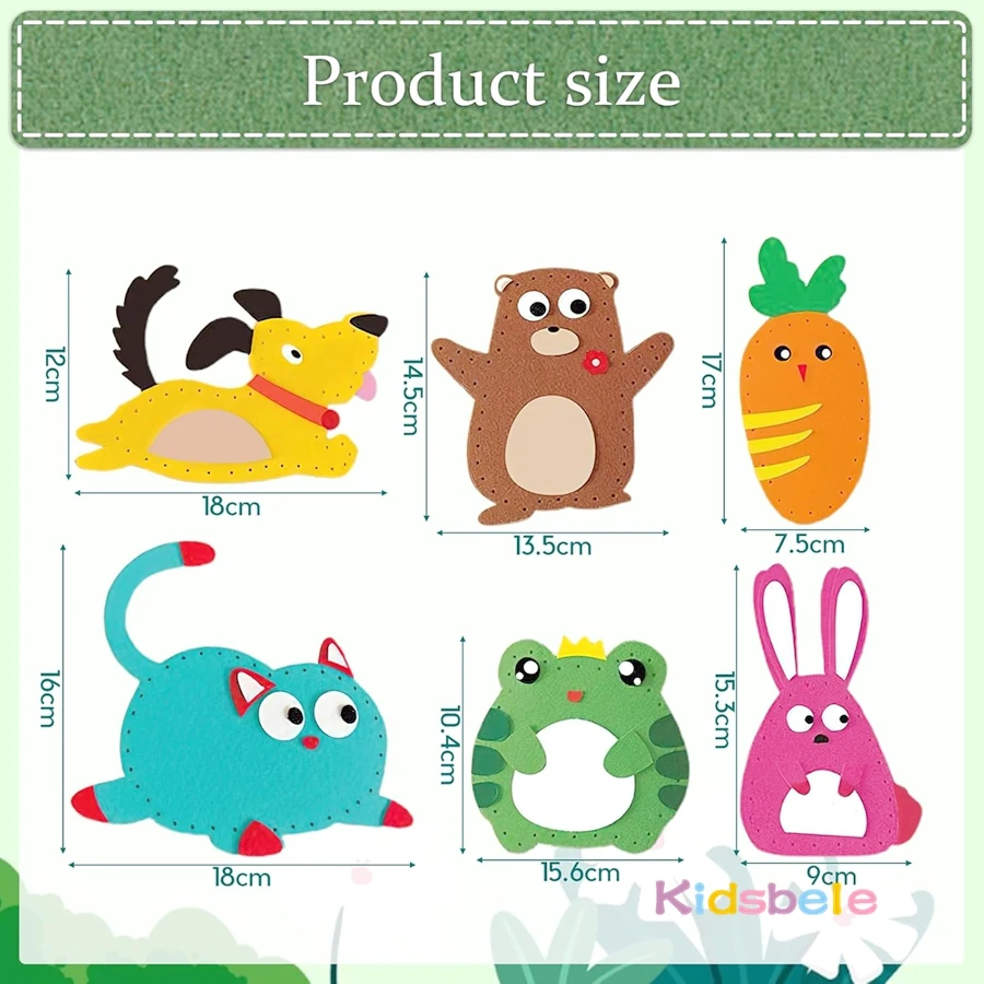 Doll Handmade Sewing Toy Montessori DIY Craft Kit for Beginners With 6 Key Rings Fun Family Party Gift Birthday Present for Kids