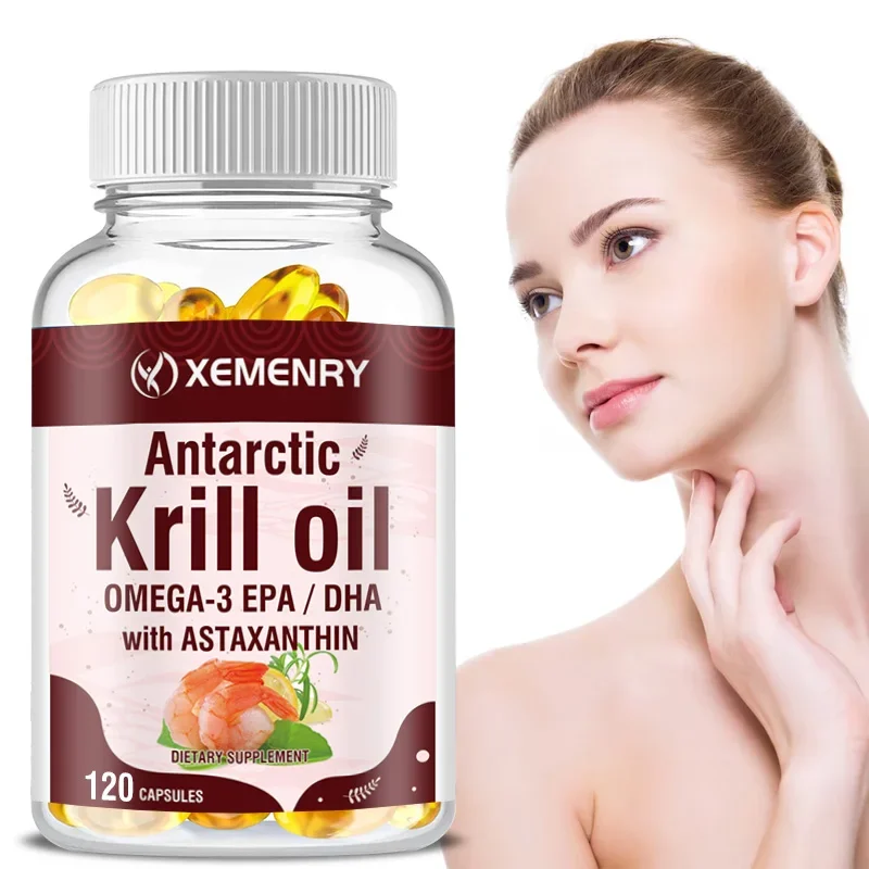 Aceite de Krill - Complejo de fosfolipide Omega-3 y astaxantina rica en extracto natural de EPA y DHA