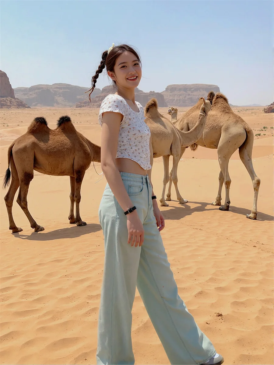 

Джинсы с широкими штанинами в пол, женские потертые джинсы для отдыха, формальная осень-зима, нейтральная повязка, рюши, сшитая лента, с разрезом, комфортная женская