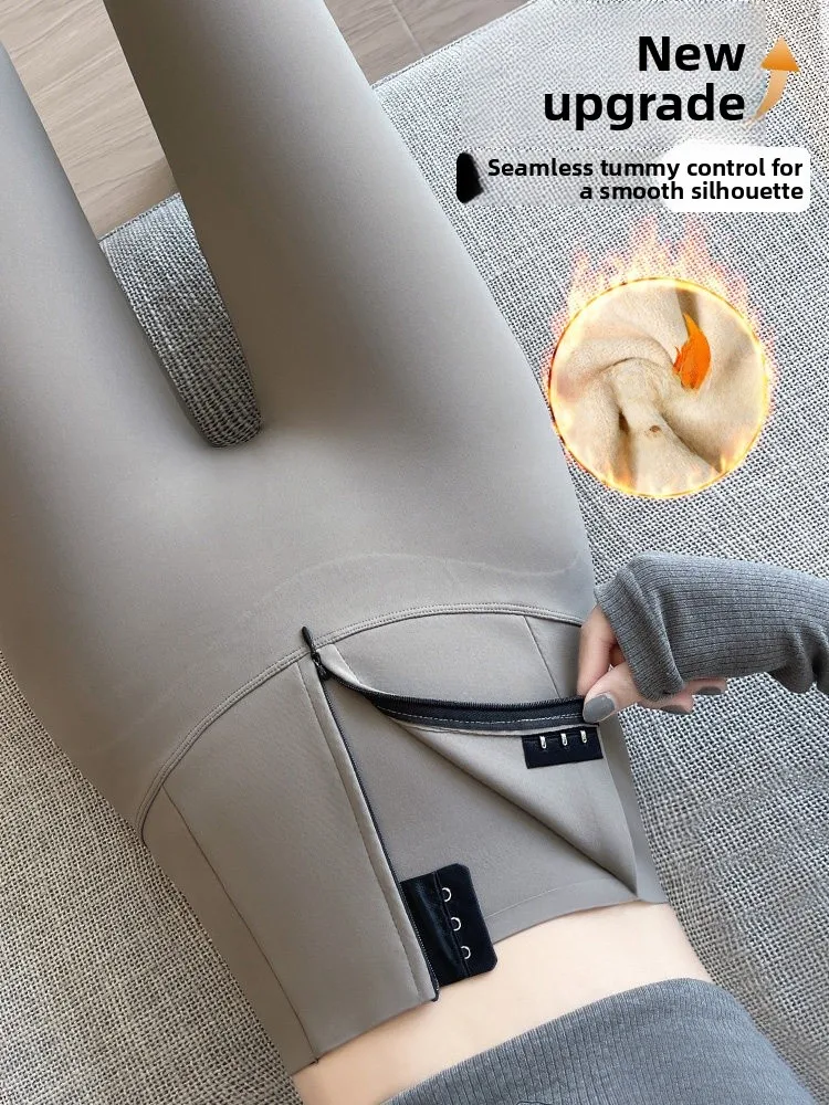 

Women's Fce Lined Thi Yoga Pants High Waist Tight Fit Warmth Boting ark Skin Pants Autumn Winter New Sle 2025