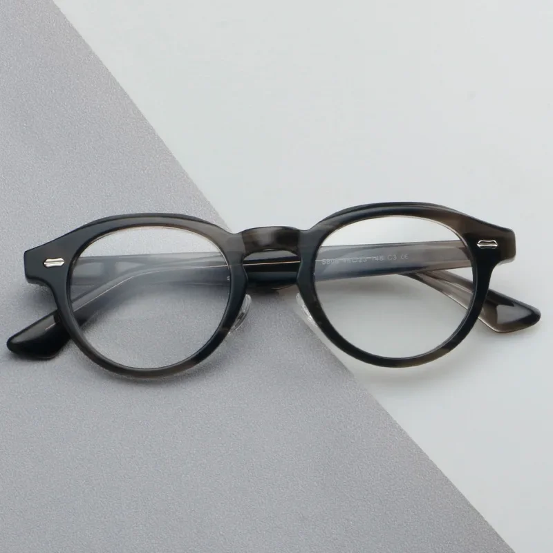 

Очки KIZN в винтажной круглой оправе с защитой от синего света, для мужчин и женщин, оптические, с диоптриями от -0.5 до -6.0, из ацетата, для коррекции близорукости