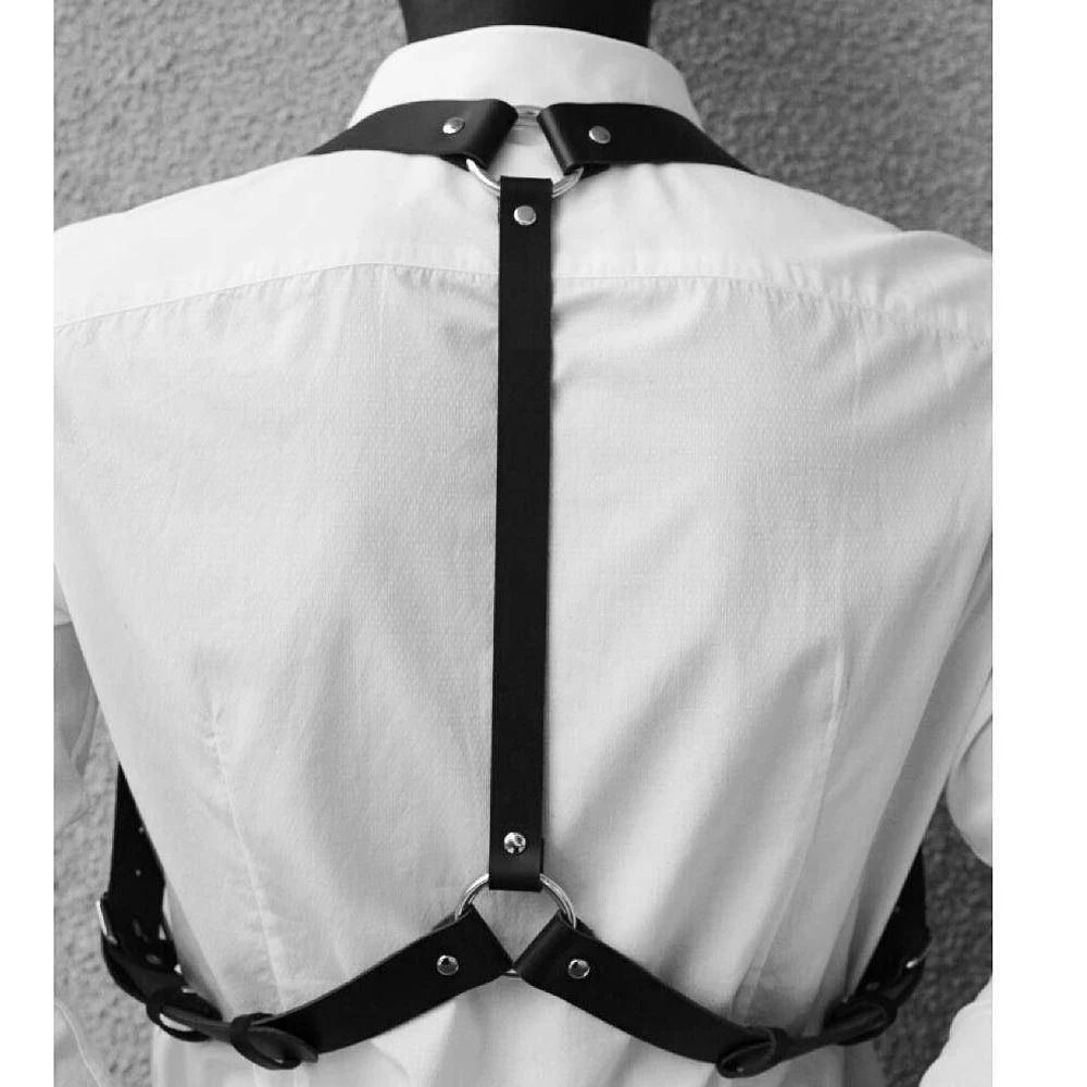 Sexy Women Men Adjustable Leather Body Chest Harness Belt Punk Fancy Costume