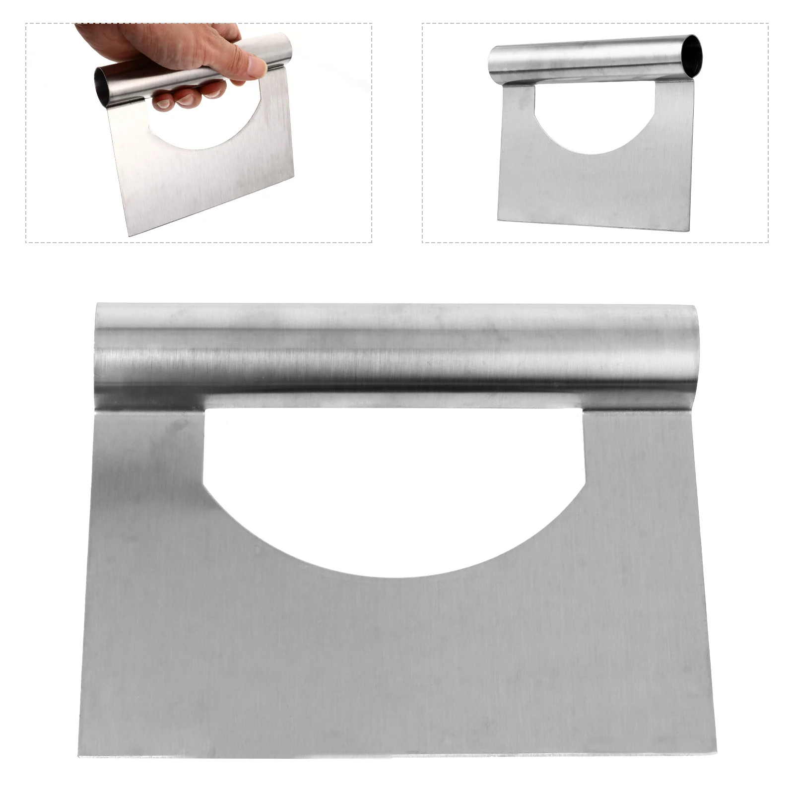 

1Pcs Professional Dough Scraper Stainless Steel Kitchen Tool for Baking Cooking Chopping Pastry Cake Cream Rice Roll Slicer