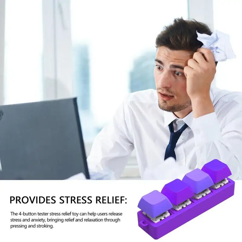 Switch Tester Antistress Toy Stress Reliever Sensory Toys Measuring Tool 4 Key Mechanical Keyboard Party Favors For Kids Adults