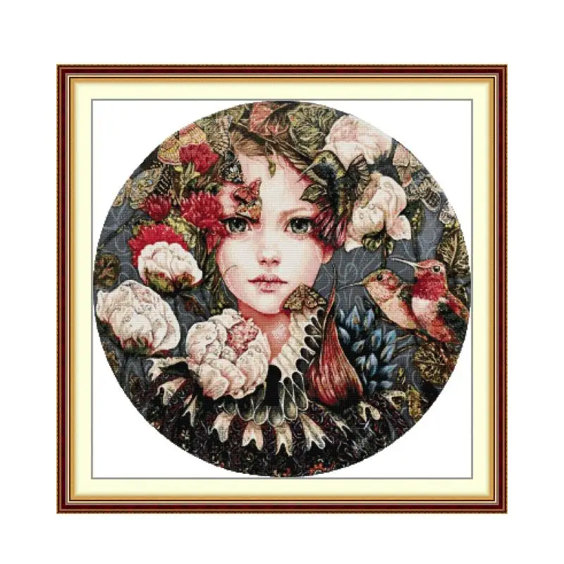

Handicraft Needle Complete Kit Andromeda Berries Prints Embroidery Set For Beginner Cross Stitch Embroidery Gift For Women Girl
