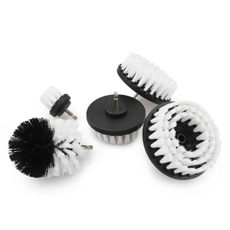 1pc 2/3.5/4/5'' Dill Brush Power Scrubber Nylon Bristle Stain Polisher with Hex Shank Extender Universal Cleaning Tools