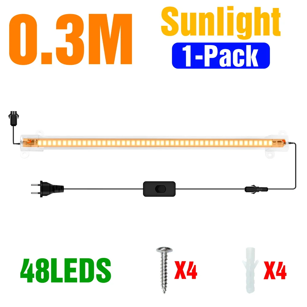 LED Grow Light Strip Volledige Spectrum Phyto Lamp Indoor Bloem Zaailingen Vetplanten Potplanten Teelt Vullen Verlichting AC180-240V