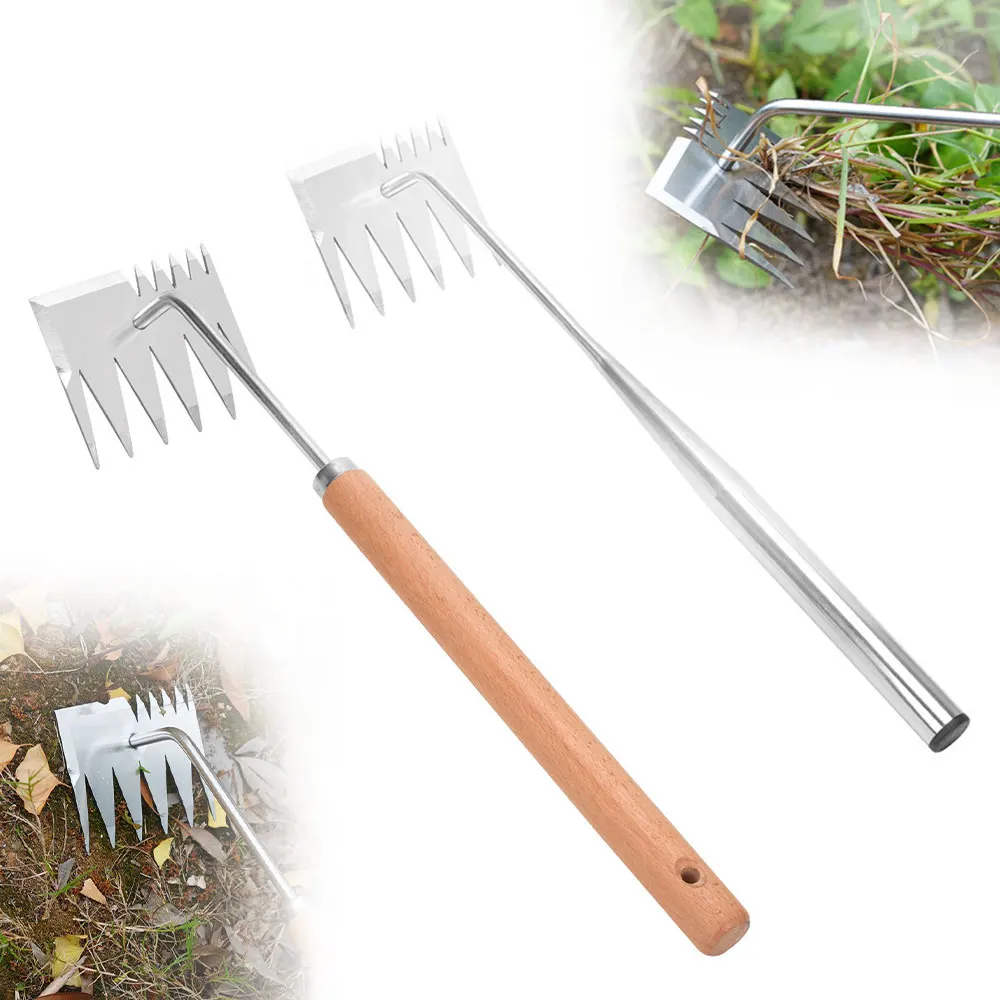 

Garden Manganese Steel Weeders Grass Rooting Loose Soil Hand Weeding Removal Puller Gardening Tools Weeder