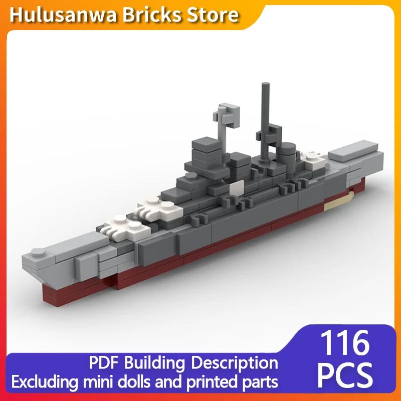 

Модель военного линкора WW2, MOC, строительные кирпичи, военное оборудование, модульные технологии, подарки, праздник, сборка, детские игрушки, костюм