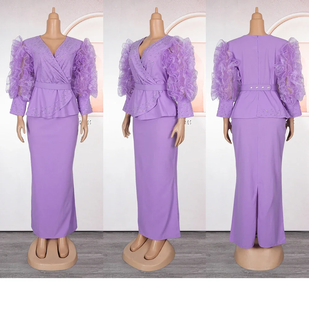 فستان الحفلات المسائية الماسي للنساء مقاس كبير للأفريقية أنقرة داشيكي تركيا قفطان دبي عباية ثوب زفاف ملابس أفريقيا #5