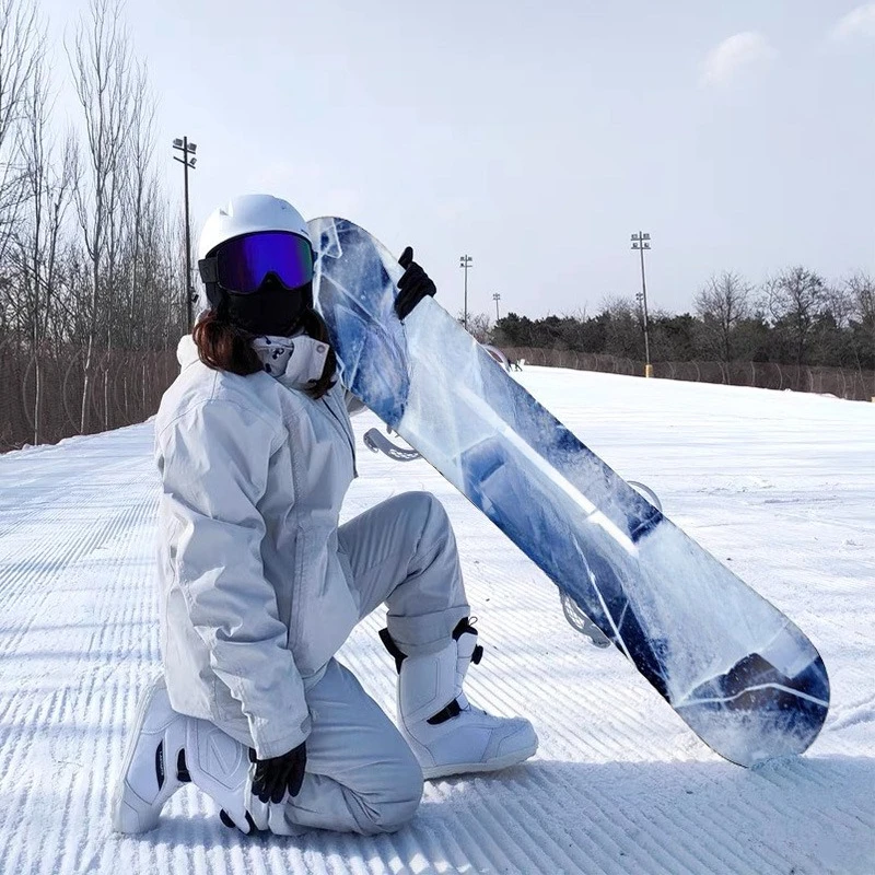 

Unisex snowboard, ski equipment entry all-round flat flower engraved skateboard