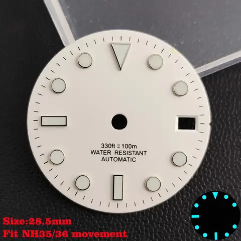 NH35 मूवमेंट 28.5 मिमी डायल, हीरे जड़ित मैकरॉन डायल, NH35A/NH36A मैकेनिकल घड़ी स्थापना सहायक उपकरण के लिए उपयुक्त 8 best sales एनएच35ए डायल - №7