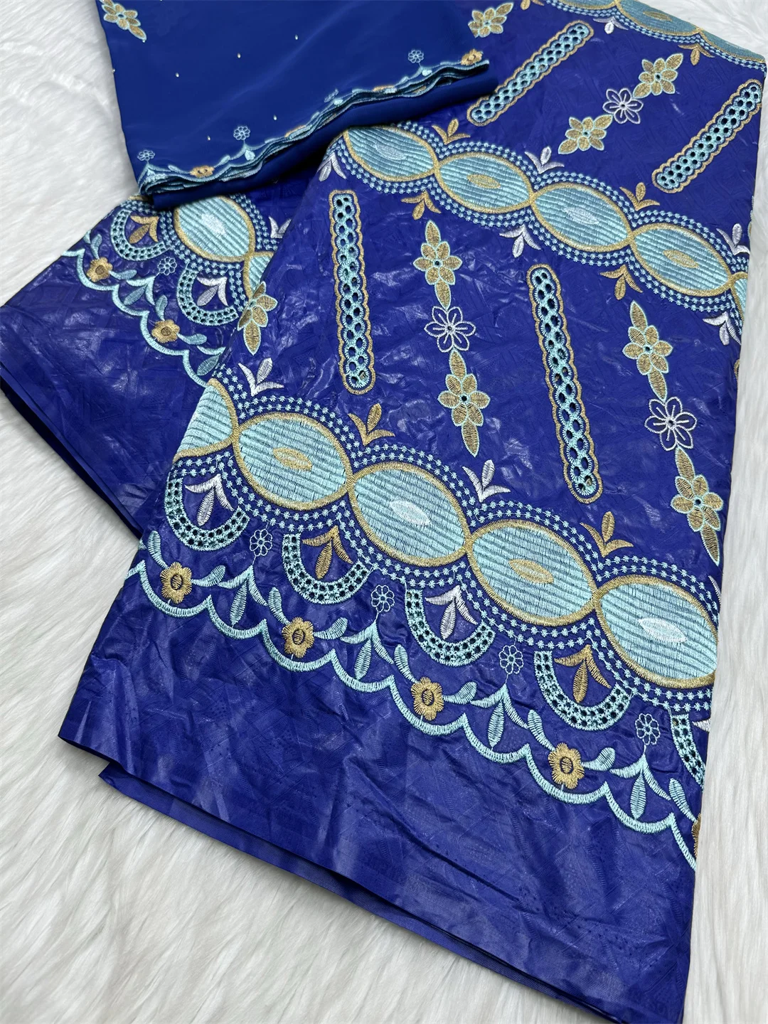 

Hot 5+2 Yard Multicolor Bazin Riche Fabric Good Quality Cotton Guinea Brocade Garment Fabric Original Africa Fabric Women Sewing