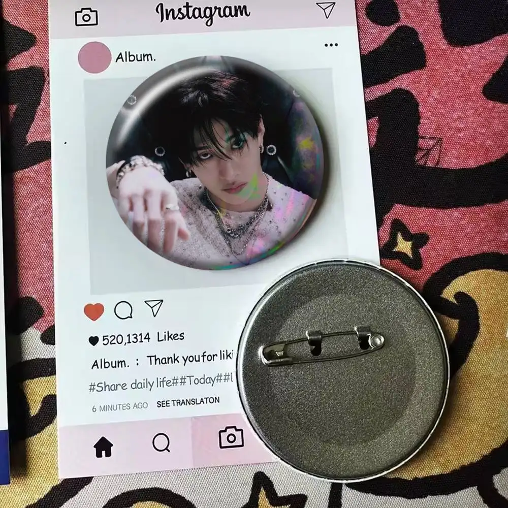 B-ang Singer C-Chan  Laser Badge Creative Pins Brooch for Bag Clothes Hat Decor Gifts Fans Collect